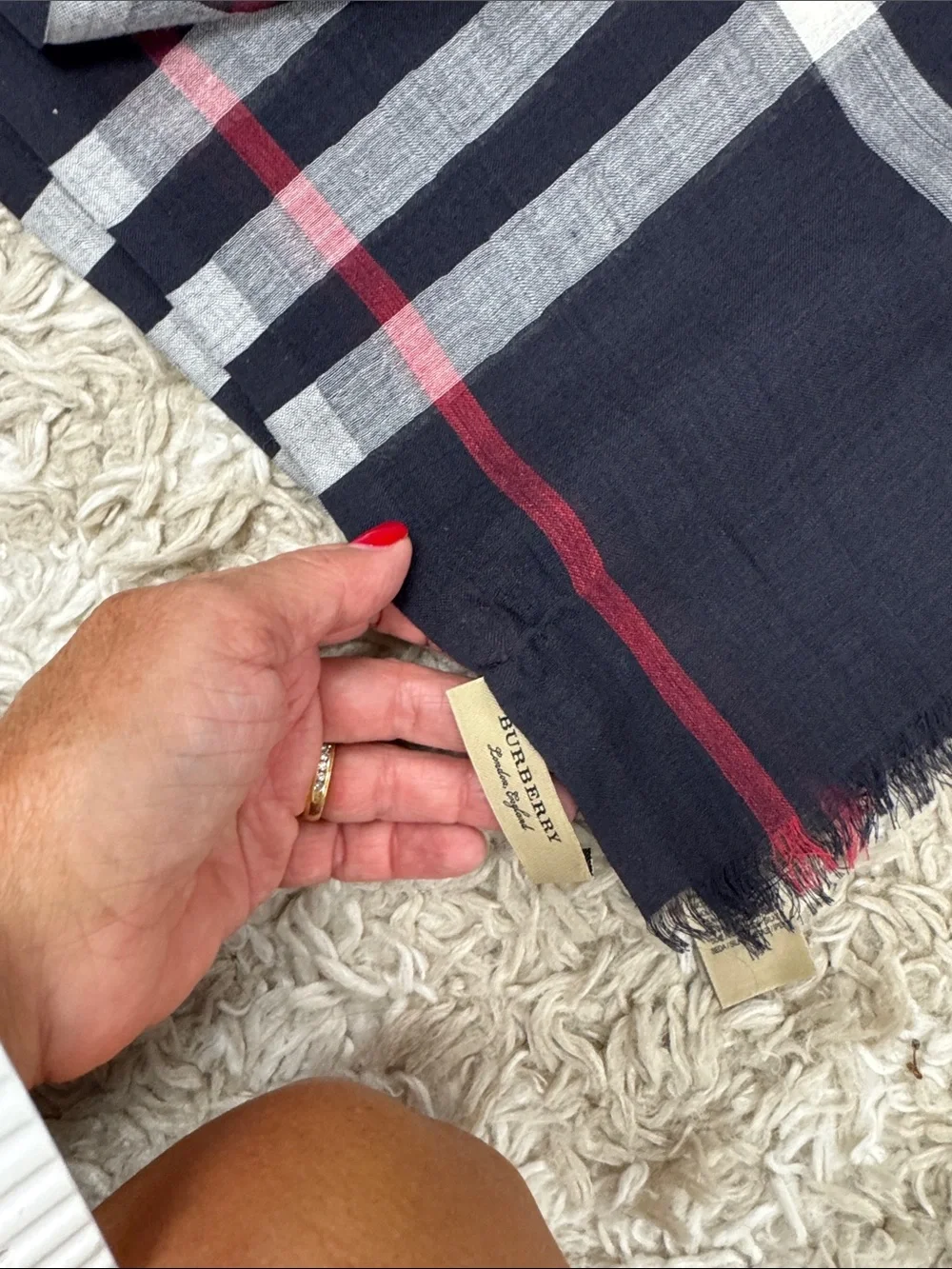 Authentic Burberry London check oversized scarf wrap